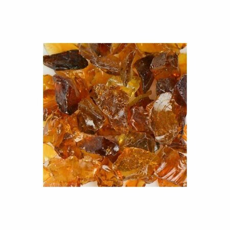 CALLE Recycled Chunky Glass Crystal Amber - Small - 0.25-0.5 in. - 1 lbs CA2758216